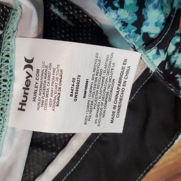 Hurley Phantom tie-dye lightweight shorts size 9 - Picture 3 of 6